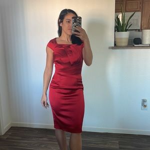 Antonio Melani Nanette Satin Sheath Dress - Zipper Back - size 0